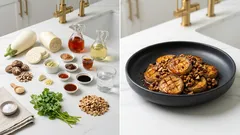 Silky White Eggplant in Mala Mapo Sauce—Mushroom “Mince” for Easy Rice Bowls