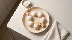 Sakura Salt Snowball Cookies: tender, crumbly bites with a sweet-salty finish