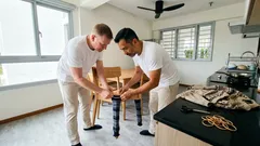 Upcycling fix: The no-sew sweater trick that makes chairs kinder to your floors