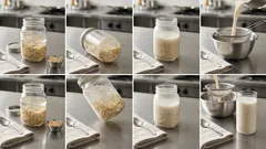 No-Blender Homemade Oat Milk: Overnight Soak, Quick Strain, Minimal Cleanup